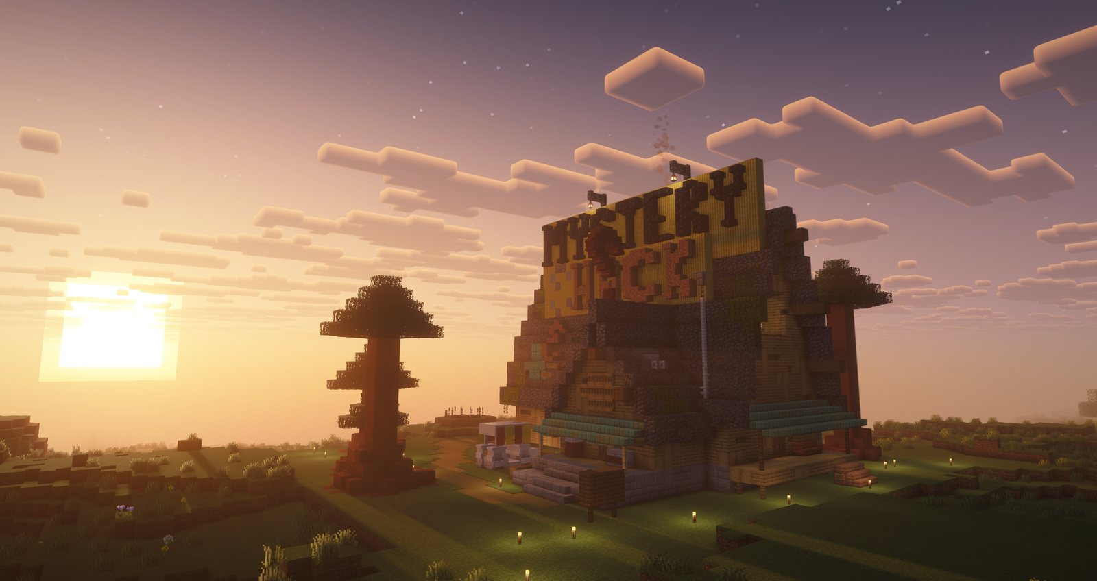 Mystery Shack forest cabin build by Ai, screenshot 1 of 3.