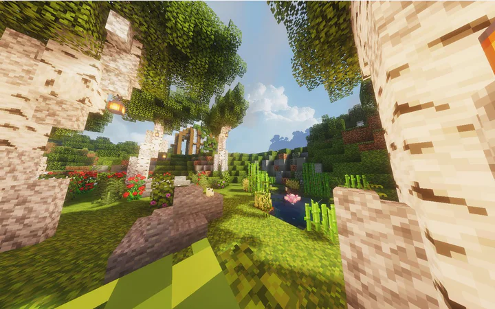 Birch Garden nature build by Savy, screenshot 1 of 3.